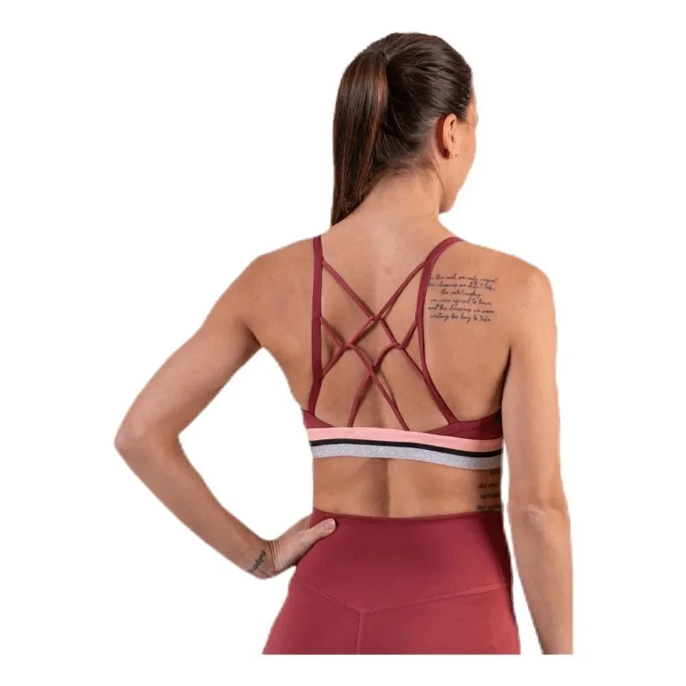 Nike Indy Glam Dunk Pink/Red Sports Bra Sz L